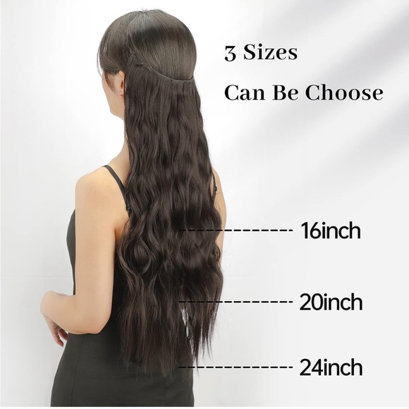 KooKaStyle Invisible Wire Hair Extensions with Transparent Headband Adjustable - Picture 5 of 6